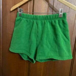 TNA women's extra small green sweat shorts